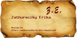 Zathureczky Erika névjegykártya